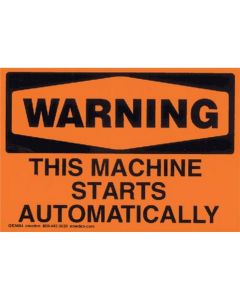 CSUW874P image(0) - This Machine Starts Automatically, Warning, Orange