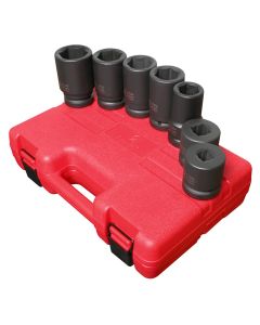 SUN5697M image(1) - Sunex SOCKET SET IMPACT 1" DRIVE 7 PC DEEP METRIC