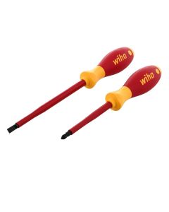 Wiha Tools 2 Piece Insulated SoftFinish Slotted/Phillips Screwdriver Set