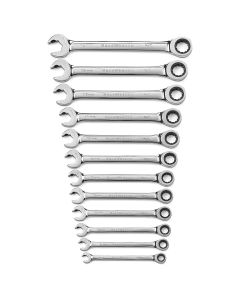 KDT85597 image(0) - GearWrench 12 Pc. Metric Ratcheting Open End (Dual Ratcheting