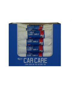 Carrand 30PC 3PK Terry Cotton Towels Display