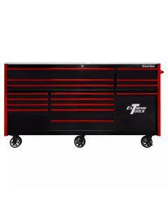 EXTRXQ843016RCBKRD image(1) - Extreme Tools 25th Anniversary Edition RX Series 84"W x 30"D Triple Bank Roller Cabinet with Power Tool Drawer