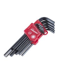 JSP41936 image(0) - J S Products 13-Piece Long Arm Hex Key Wrench Set, Inch (SAE)