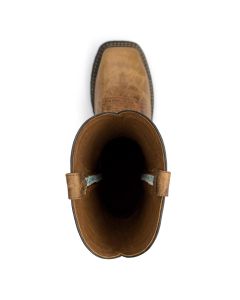 FSIA8832-7.5D image(0) - AVENGER Work Boots Spur - Men's Cowboy Boot - Square Toe - CT|EH|SR|SF|WP|HR - Brown / Green - Size: 7.5 - D - (Regular)