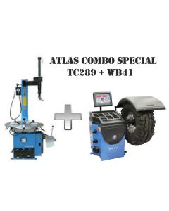 ATETCWB-COMBO2-FPD image(0) - Atlas Automotive Equipment Atlas Equipment TC289 Rim Clamp Tire Changer + WB41 Wheel Balancer Combo Package