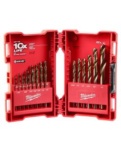 MLW48-89-2338 image(0) - Milwaukee Tool RED HELIX Cobalt Drill Bit Set &hyphen; 23PC