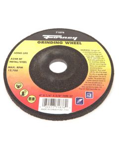 FOR71876 image(0) - Grinding Wheel, Metal, Type 27, 4 in x 1/4 in x 5/8 in