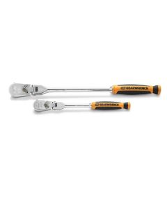 KDT81204P image(0) - GearWrench 2 Pc. 1/4" and 3/8" Drive 120XP&trade; Dual Material Flex Head Teardrop Ratchet Set
