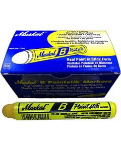 MKL080221 image(1) - Markal Paintstik B, Yellow Solid Paint Marker (12/box, 144/cs)