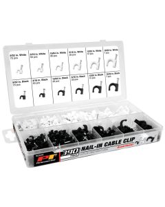 WLMW2948 image(0) - Wilmar Corp. / Performance Tool 390 pc. Cable Clip Assortment