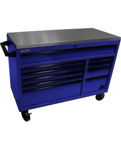 Homak Manufacturing 54" RSPro Rolling Workstation w/Stainless Steel Top Worksurface-Blue