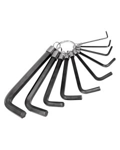 K Tool International HEX KEY SET 10 PC. SAE 1/16IN.-3/8IN. ON A RING