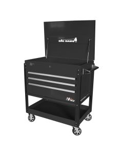 Homak Manufacturing 43in 3-Drawer Service Cart - Black