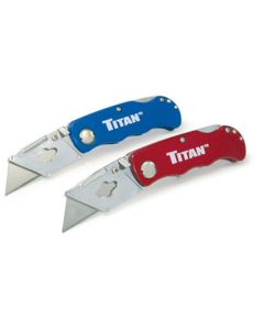 TIT11020 image(0) - TITAN FOLDING POCKET UTILITY KNIFE (TWIN PK)