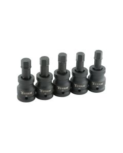 TIT44505 image(0) - TITAN 5-PC 3/4" DR METRIC HEX IMPACT