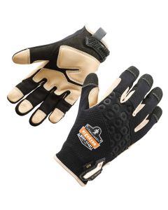 Ergodyne 710LTR S Black Heavy-Duty Leather-Reinf Gloves