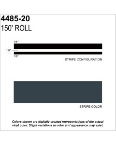 SHR4485-20 image(0) - Pinstripe Light Charcol 1/2" x 150'