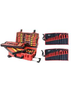 WIH32801 image(0) - 112 Piece Master Electrician's Insulated Tool Set in Rolling Hard Case
