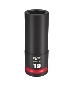 MLW49-66-6280 image(0) - Milwaukee Tool SHOCKWAVE Impact Duty  1/2"Drive 19MM Deep 6 Point Socket