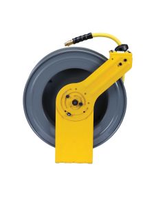 BLBOSRDA1250-AIO image(0) - BluBird OilShield All-in-One Rubber Air Hose Reel 1/2" X 50(Dual Arm) with 3' Lead-in-Hose. Includes FreeStyle, Sshhh Tek, and Safety Rewind Features.