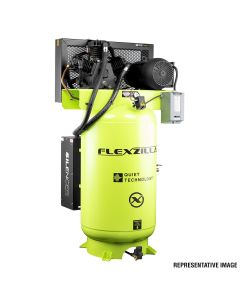 Legacy Manufacturing Flexzilla&reg; Air Compressor with Silencer&trade;, Stationary, Splash Lubricated, 10 HP, 80 Gallon, 230 Volt, 1-Phase, 2-Stage, Vertical, ZillaGreen&trade;