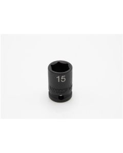 VIMIMPM615 image(0) - VIM 15MM X 3/8'' DR. CR-MO IMPACT SOCKET - SHALLOW