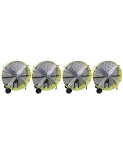 KTI77743-PL4 image(0) - K Tool International 42" Belt Drive Industrial Drum Fan, Safety Yellow (Pallet of 4)