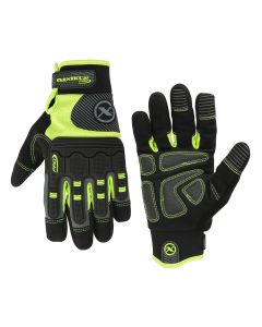 Flexzilla&reg; Pro High Dexterity Impact HD Pro Gloves, Synthetic Leather, Black/ZillaGreen&trade;, M