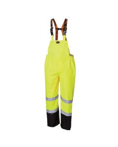 SRWV1200461U-XL image(0) - Pioneer - 300D Ripstop Waterproof Safety Bib Pant - Hi-Vis Yellow/Green - Size XL