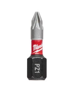 Milwaukee Tool Shockwave 1" Impact Pozidriv #1Insert Bits (2PK)