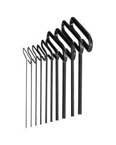 EKL33910 image(0) - Eklind Tool Company HEX KEY SET 10 PC T-HANDLE 9IN. SAE 3/32-3/8IN.