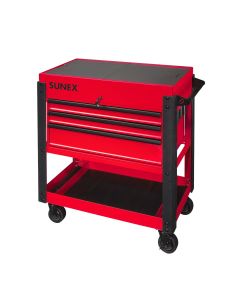 Sunex 3-Drawer Utility Cart w/ Sliding Top,