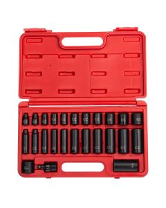 SUN3325 image(0) - Sunex SOCKET SET, 3/8" DRIVE SAE IMPACT SET 25 PCS