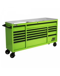 Homak Manufacturing 72&rdquo; RS Pro Roller Cabinet with Stainless Steel Top- Green