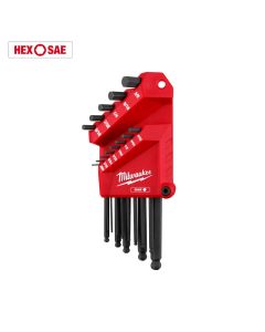 MLW48-22-2185 image(0) - Milwaukee Tool 13-Key Ball End L-Style Hex Key Set - SAE