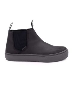 FSIAW7101-9.5D image(0) - AIRWALK AIRWALK - VENICE - Men's Leather Chelsea Slip On - CT|EH|SF|SR - Black / Forged Iron - Size: 9.5 - D - (Regular)