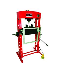 INT854ASD image(0) - American Forge & Foundry AFF - Shop Press - 50 Ton Capacity - Foot Operated Air Motor/Manual Pump W/ Hydraulic Ram - Built In Polycarbonate Press Guard - 10 pc  Pin & Bearing Press Adapter Set Included - SUPER DUTY