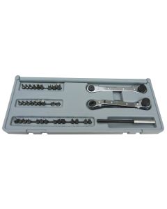 KAS5457 image(0) - Lang Tools (Kastar) 35 PC. RATCHETING BIT WRENCH SET