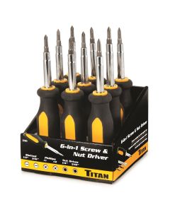 TIT32965-9 image(0) - Titan 6-in-1 Screwdriver 9 Pc. Counter Display