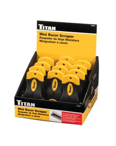 TIT11031-12 image(1) - TITAN 12PC Mini Single-edge Razor Scraper Display
