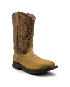 FSIA8831-9D image(0) - AVENGER Work Boots Spur - Men's Cowboy Boot - Square Toe - CT|EH|SR|SF|WP|HR - Dark Brown / Brown - Size: 9 - D - (Regular)
