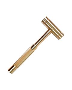 KTI71782 image(1) - K Tool International 27 oz. Solid Brass Hammer with 1-1/16 in. Head Dia