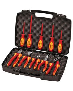 KNP9K989830US image(1) - KNIPEX 10-Piece Pliers/Screwdriver Tool Set in Hard Case