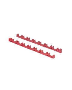 Ernst Mfg. 14 Tool No-Slip Low Profile Screwdriver Rails, Red