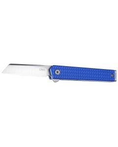 CRK7083 image(0) - CRKT (Columbia River Knife) CEO Blue Microflipper EDC Folding Pocket Knife: Everyday Carry, Liner Lock, Aluminum Handle with Deep Carry Pocket Clip