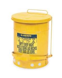 JUS09101 image(0) - Justrite Mfg. Co. Yellow Oil Waste Can, 6 Gallon