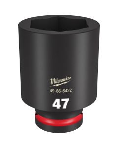 MLW49-66-6422 image(0) - Milwaukee Tool SHOCKWAVE Impact Duty  3/4"Drive 47MM Deep 6 Point Socket