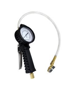 AST3082 image(0) - Dial Tire Inflator W/ Stainless Hose - 0-65psi