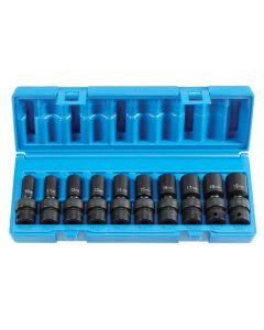 Grey Pneumatic 3/8" Dr. 10 Pc. Semi Deep Metric Universal Set