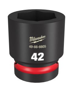 MLW49-66-6605 image(0) - Milwaukee Tool SHOCKWAVE Impact Duty  1"Drive 42MM Standard 6 Point Socket